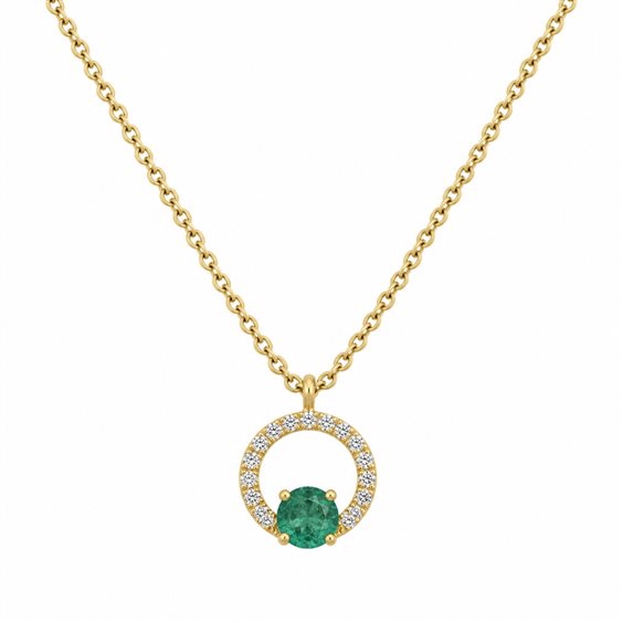 Collier Crivelli Femme in Or jaune Smeraldo 0.25 Ct 370-XN6971 - 370-XN6971
